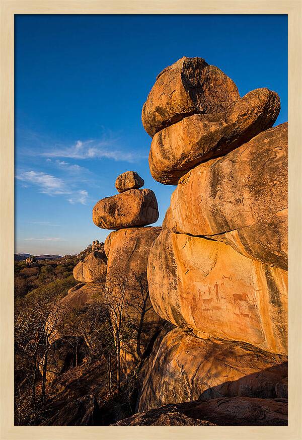 Balanced Rock Formations At Sunset