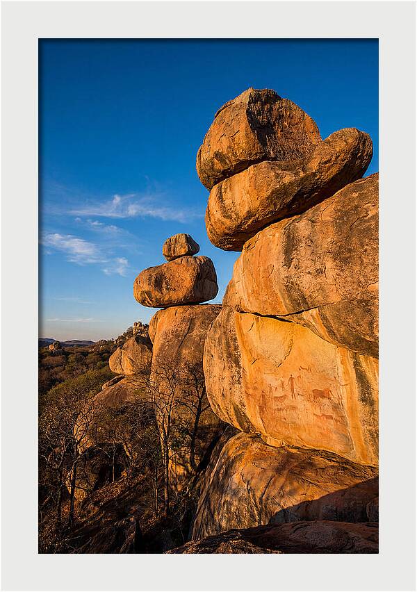 Balanced Rock Formations At Sunset