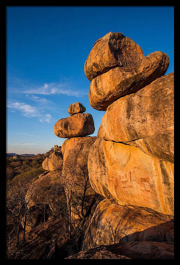 Balanced Rock Formations At Sunset