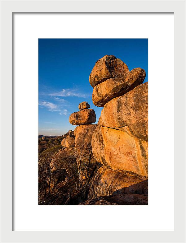 Balanced Rock Formations At Sunset