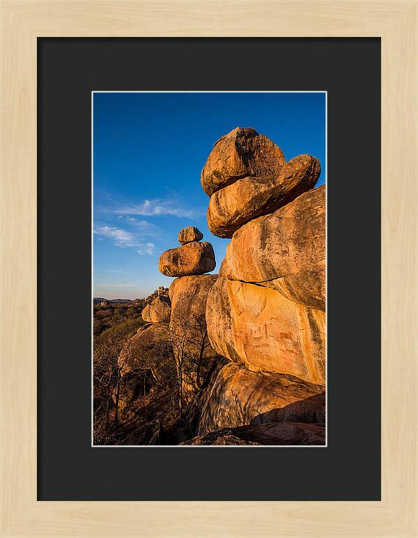 Balanced Rock Formations At Sunset