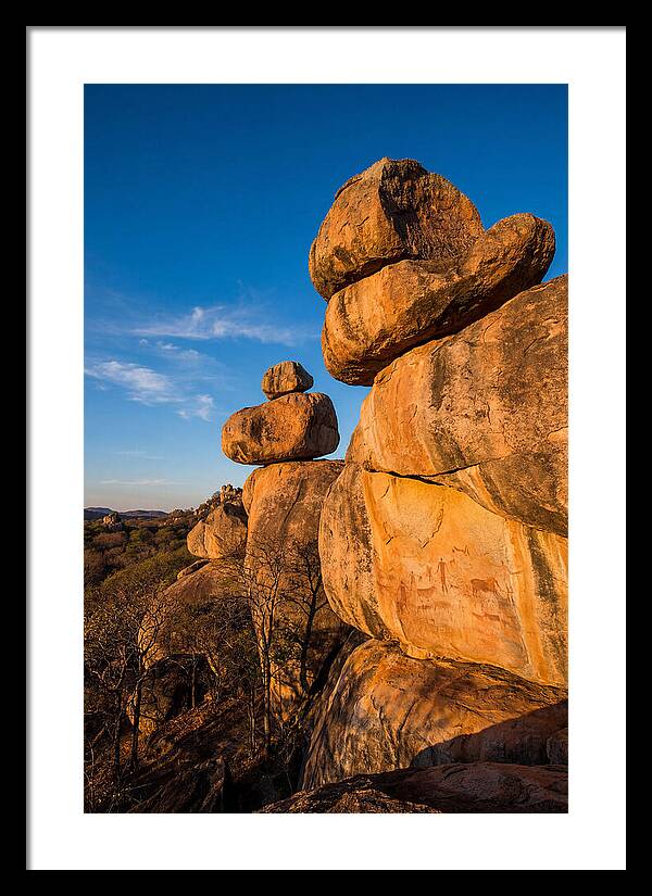Balanced Rock Formations At Sunset