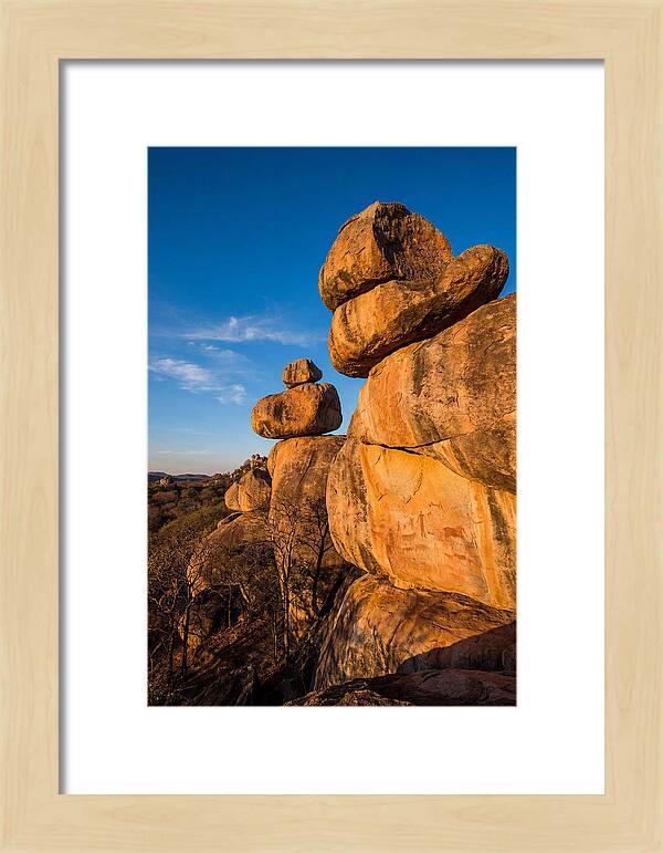 Balanced Rock Formations At Sunset