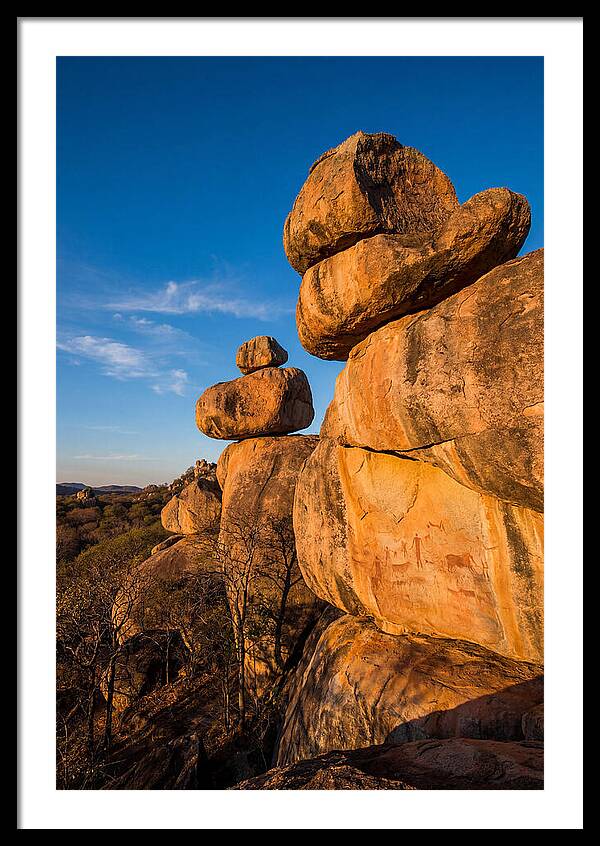 Balanced Rock Formations At Sunset
