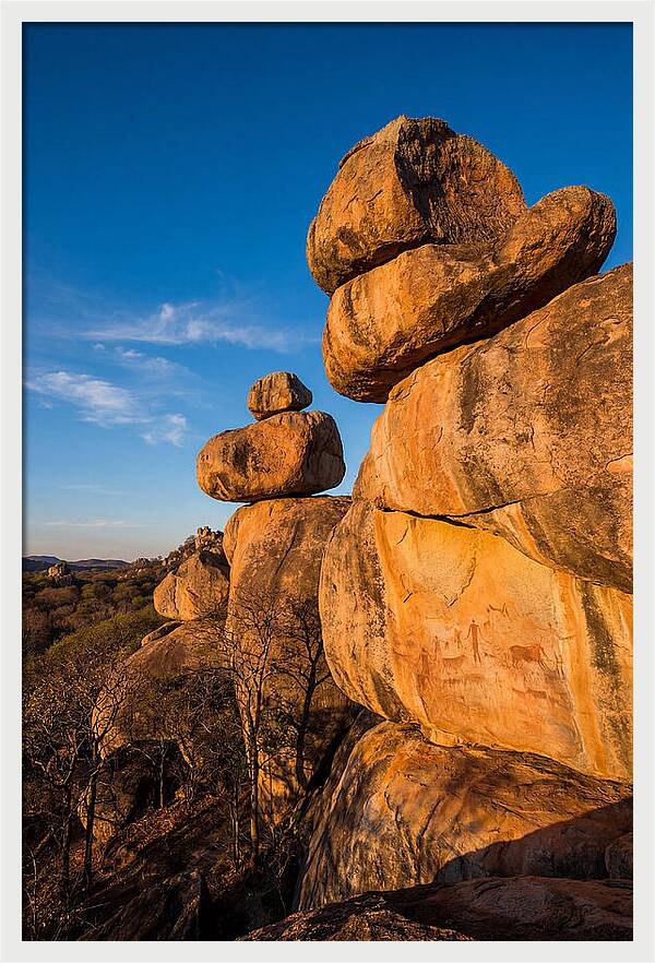 Balanced Rock Formations At Sunset