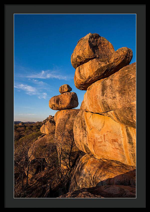 Balanced Rock Formations At Sunset