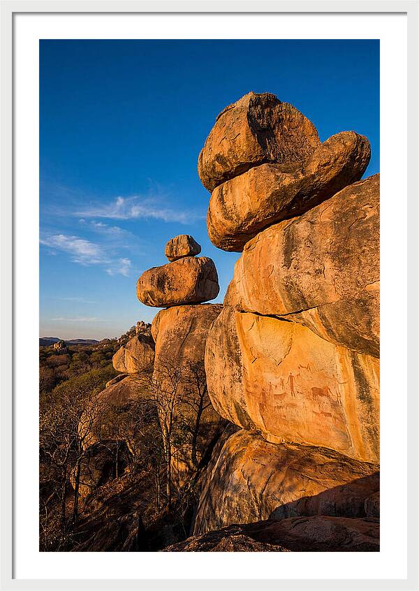 Balanced Rock Formations At Sunset