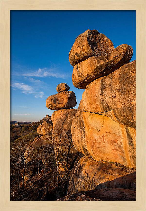 Balanced Rock Formations At Sunset