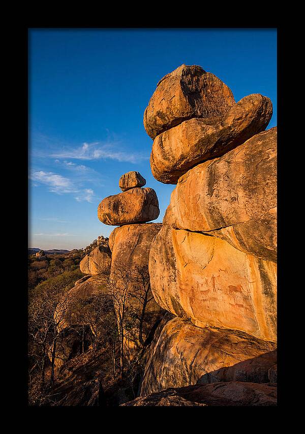 Balanced Rock Formations At Sunset
