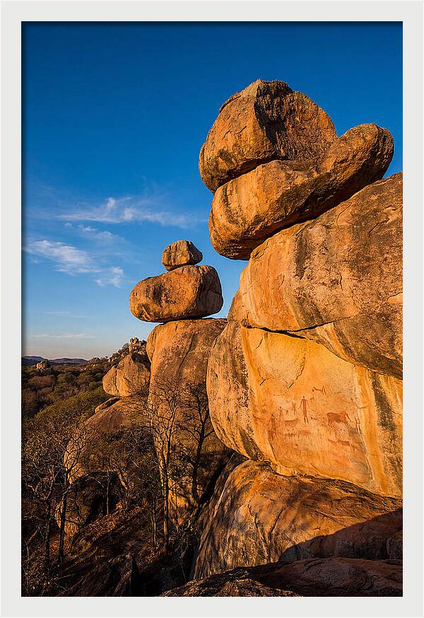 Balanced Rock Formations At Sunset