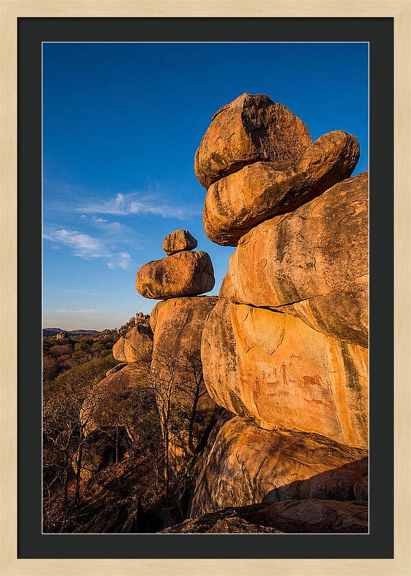 Balanced Rock Formations At Sunset
