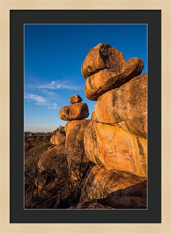 Balanced Rock Formations At Sunset