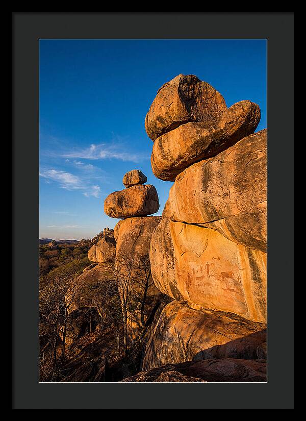 Balanced Rock Formations At Sunset