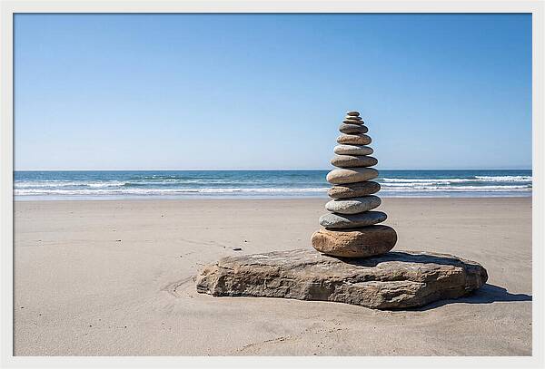 Balancing Serenity On The Shore