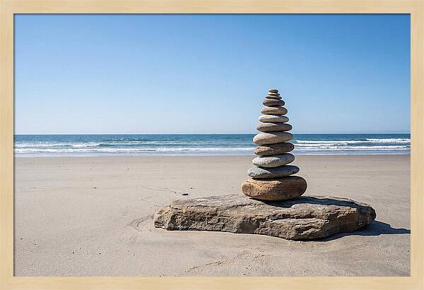 Balancing Serenity On The Shore