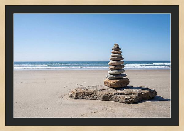 Balancing Serenity On The Shore