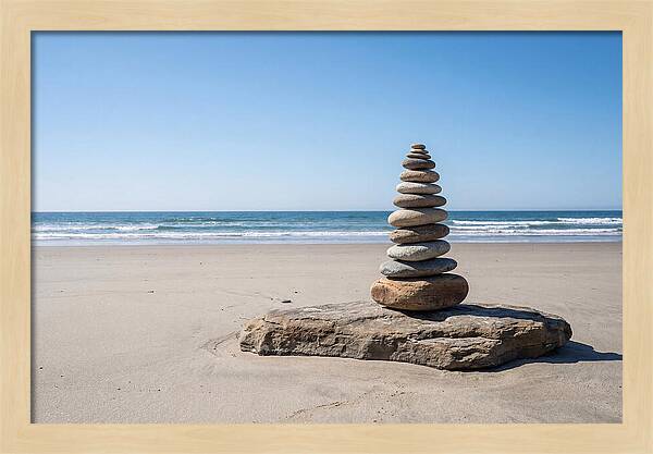 Balancing Serenity On The Shore