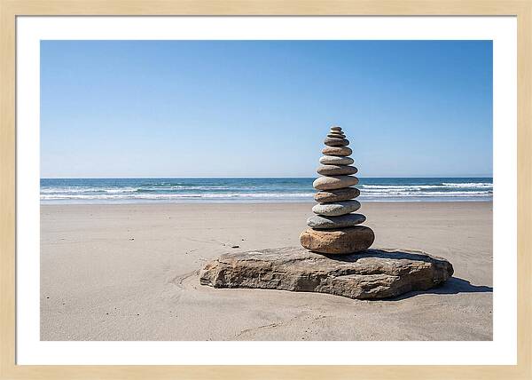 Balancing Serenity On The Shore