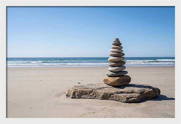 Balancing Serenity On The Shore