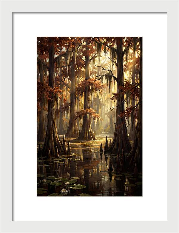 Bald Cypress In Autumn Glow