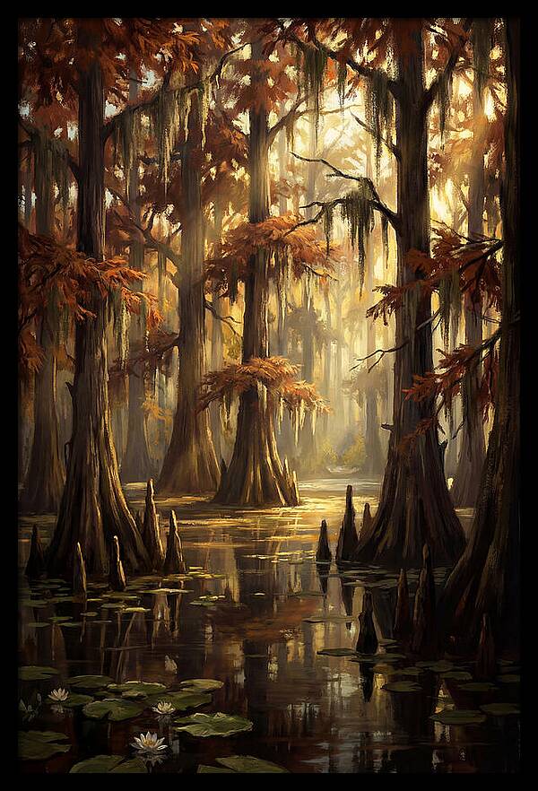 Bald Cypress In Autumn Glow