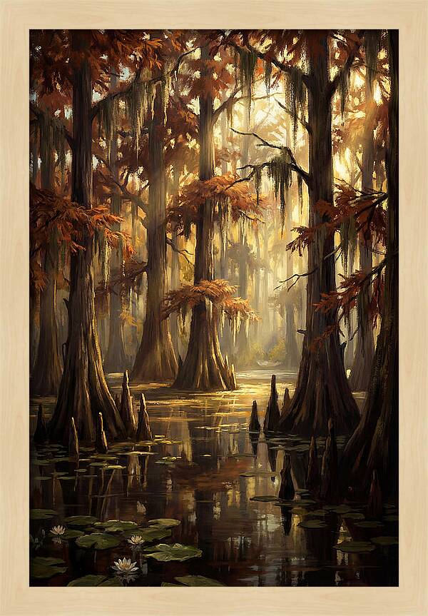 Bald Cypress In Autumn Glow