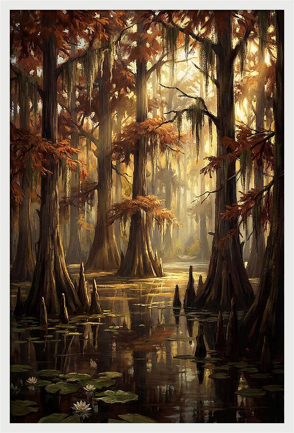 Bald Cypress In Autumn Glow