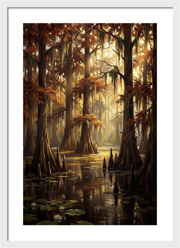 Bald Cypress In Autumn Glow