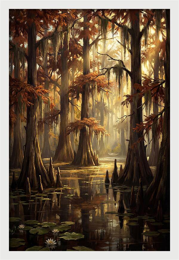 Bald Cypress In Autumn Glow
