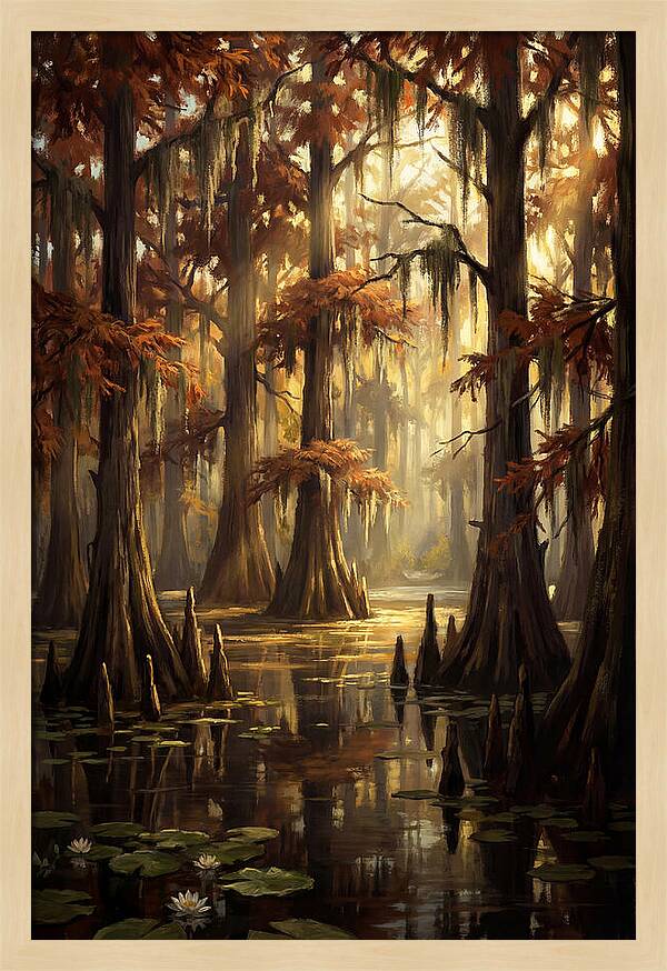 Bald Cypress In Autumn Glow