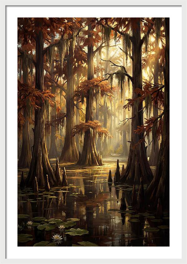 Bald Cypress In Autumn Glow