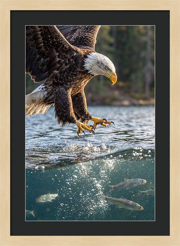 Bald Eagle Diving For Prey