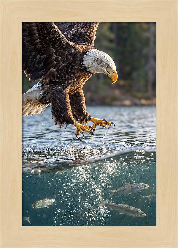 Bald Eagle Diving For Prey