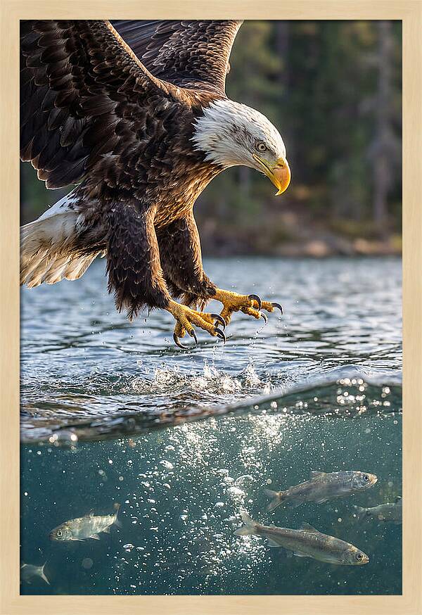 Bald Eagle Diving For Prey