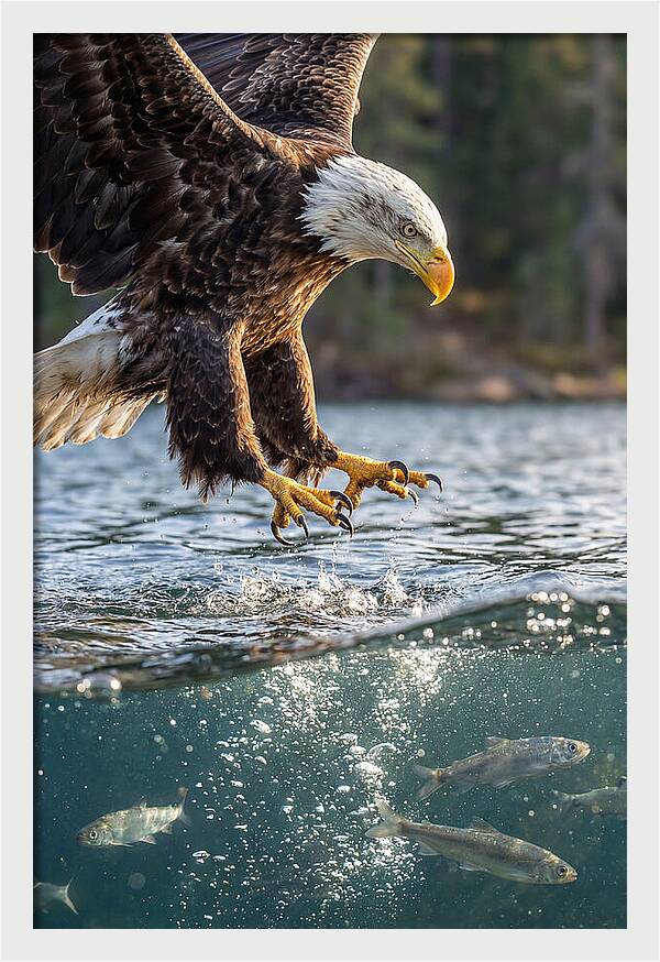 Bald Eagle Diving For Prey