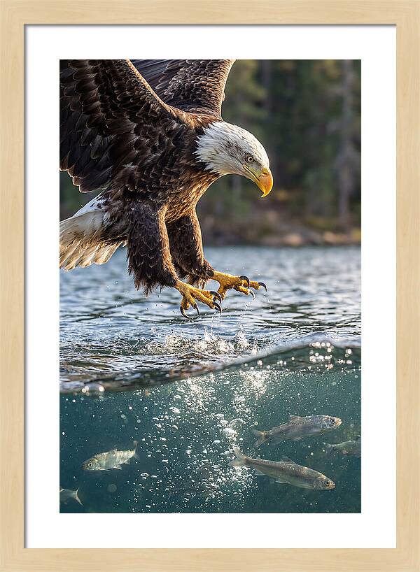 Bald Eagle Diving For Prey
