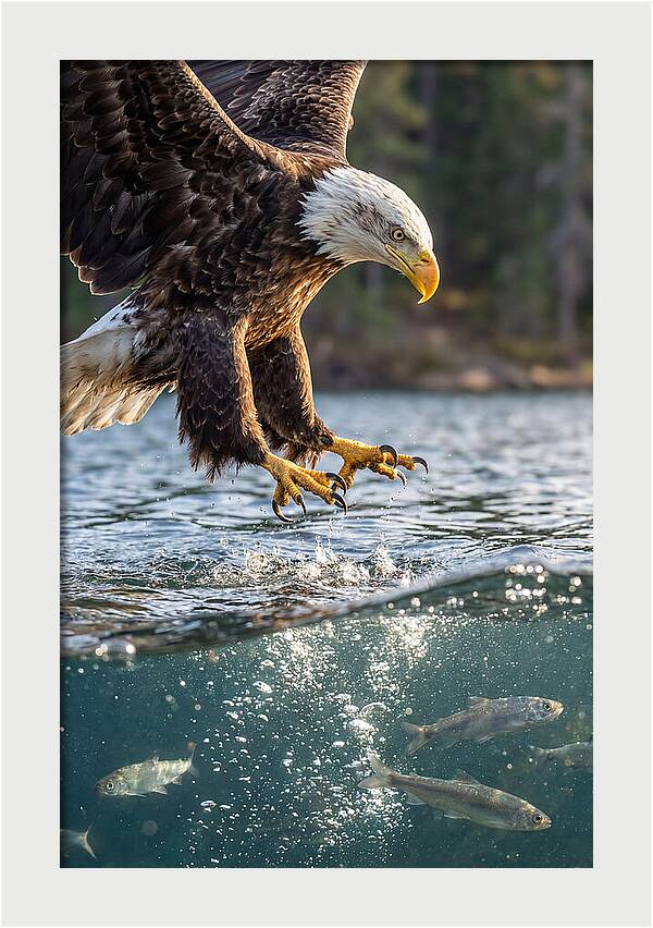 Bald Eagle Diving For Prey