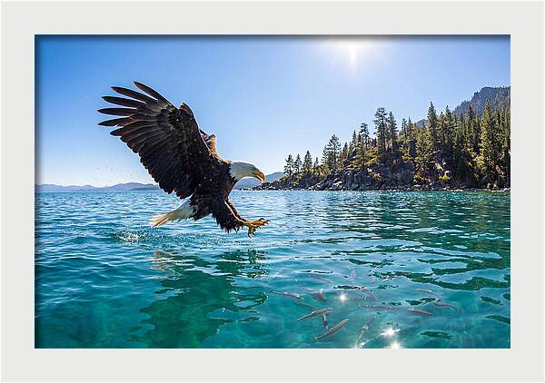 Bald Eagle Fishing In Clear Waters