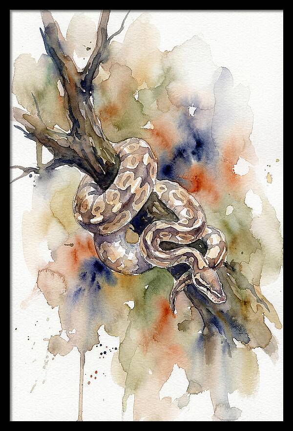 Ball Python Among Branches