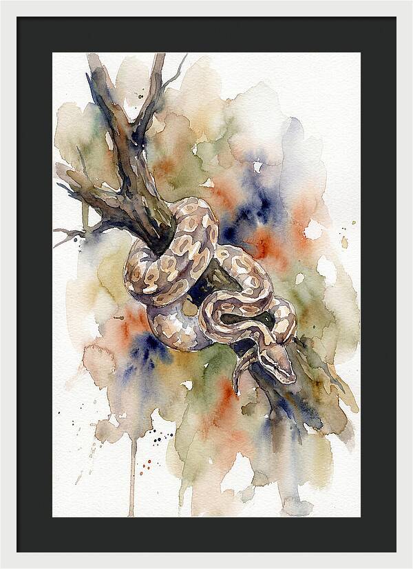 Ball Python Among Branches