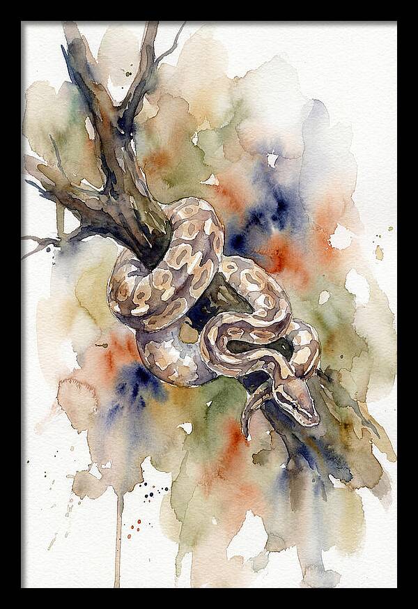 Ball Python Among Branches