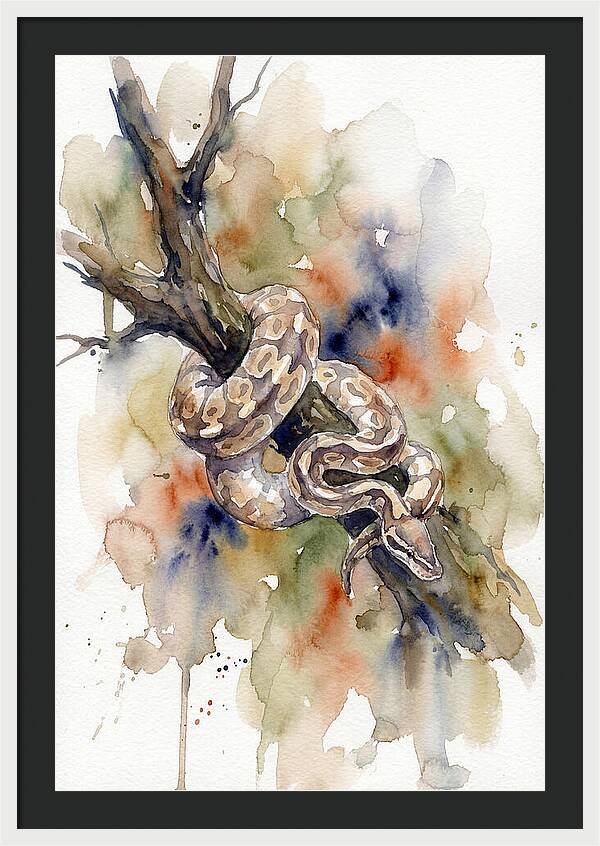 Ball Python Among Branches