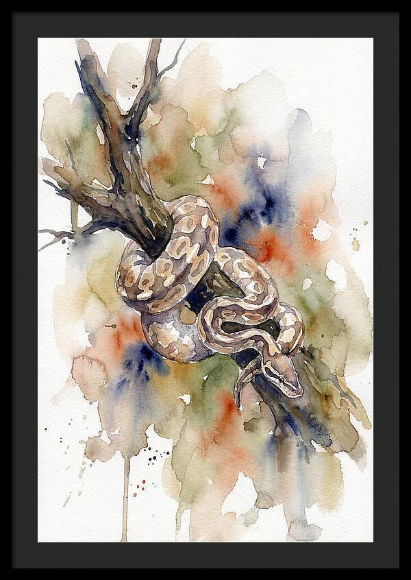 Ball Python Among Branches