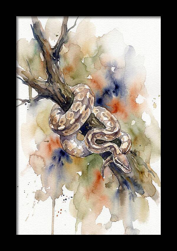 Ball Python Among Branches