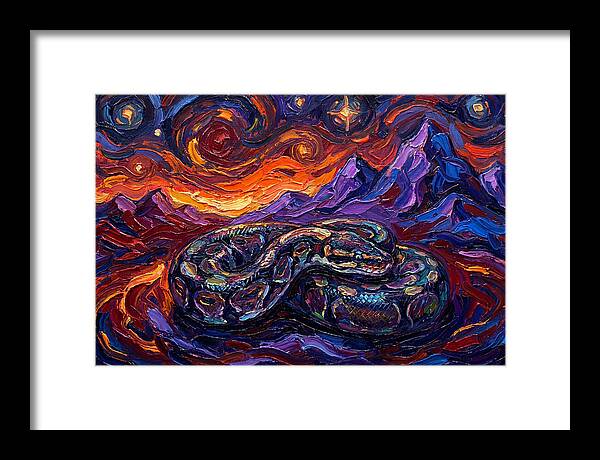 Ball Python In Vibrant Landscape