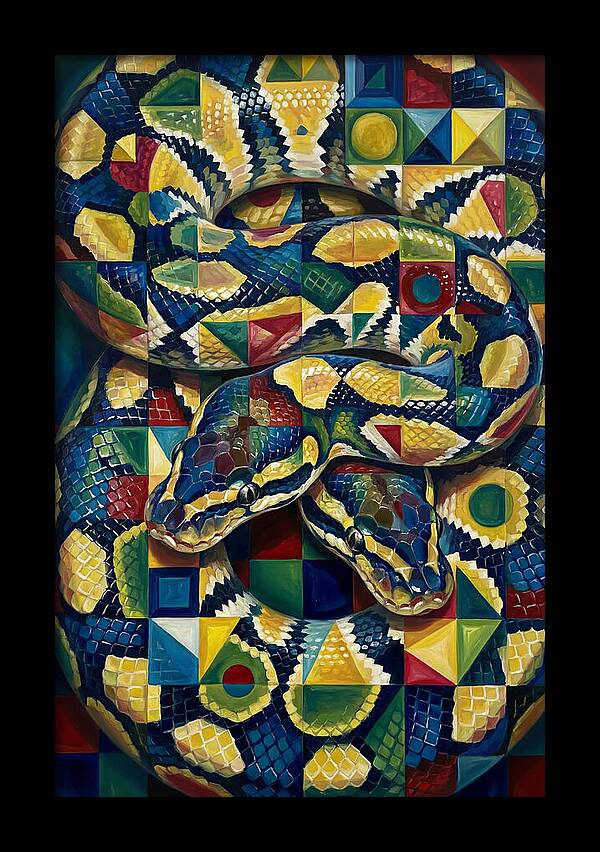Ball Python In Vibrant Patterns