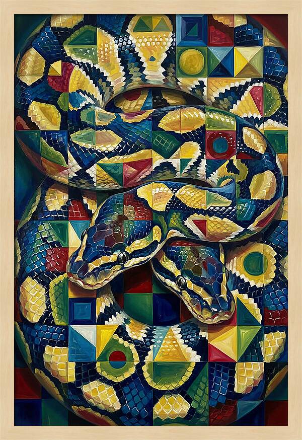 Ball Python In Vibrant Patterns