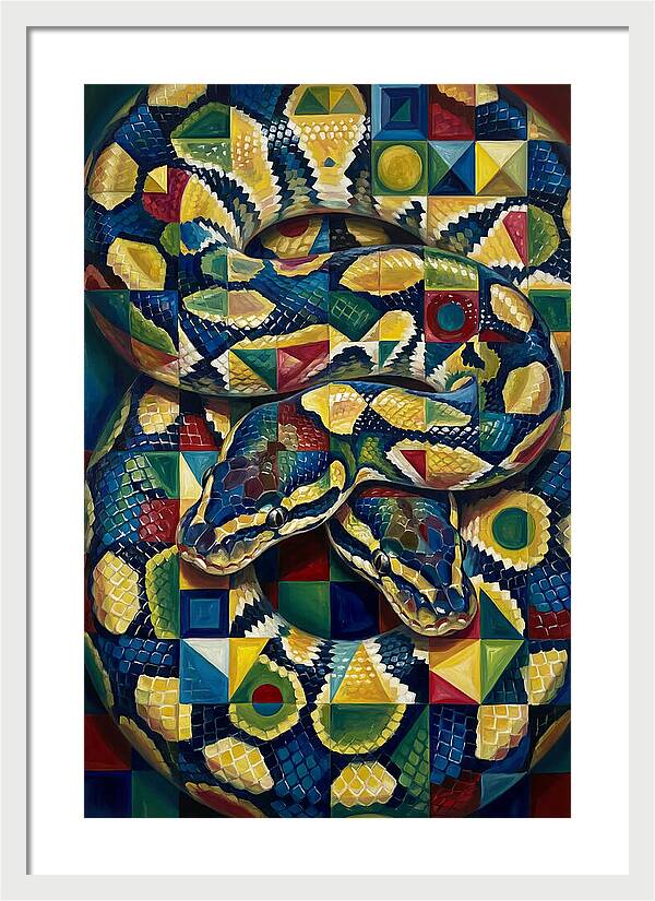 Ball Python In Vibrant Patterns