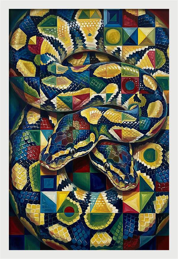 Ball Python In Vibrant Patterns