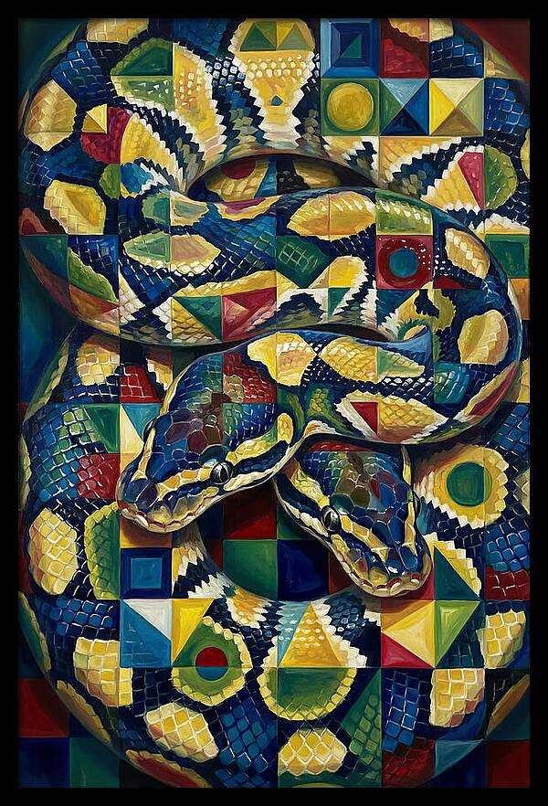 Ball Python In Vibrant Patterns